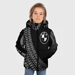 Куртка зимняя для мальчика BMW tire tracks, цвет: 3D-черный — фото 2