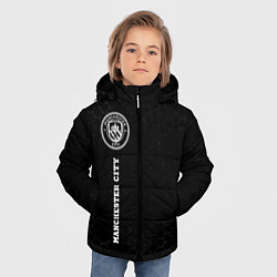Куртка зимняя для мальчика Manchester City sport на темном фоне: по-вертикали, цвет: 3D-черный — фото 2