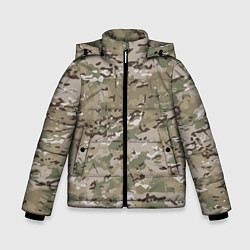 Куртка зимняя для мальчика Мультикам камуфляж, цвет: 3D-светло-серый