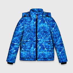 Куртка зимняя для мальчика Синий лёд - текстура, цвет: 3D-светло-серый