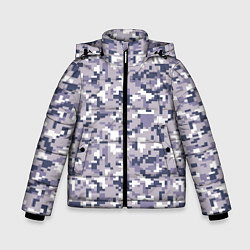 Куртка зимняя для мальчика Камуфляж ACUpat серый пиксель, цвет: 3D-светло-серый