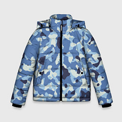 Зимняя куртка для мальчика Камуфляж ВМФ цифра крупный