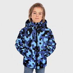 Куртка зимняя для мальчика Камуфляж Sky Blue, цвет: 3D-черный — фото 2