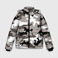 Куртка зимняя для мальчика Камуфляж Urban крупный, цвет: 3D-черный