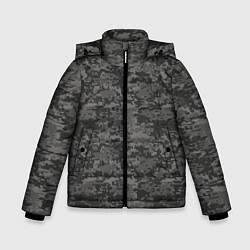 Зимняя куртка для мальчика Камуфляж AOR-2 серый пиксель