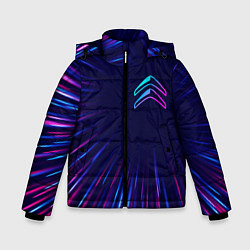 Куртка зимняя для мальчика Citroen neon speed lines, цвет: 3D-черный