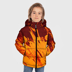 Куртка зимняя для мальчика Лава - брызги, цвет: 3D-черный — фото 2