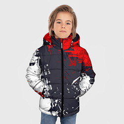 Куртка зимняя для мальчика Абстрактные брызги, цвет: 3D-светло-серый — фото 2