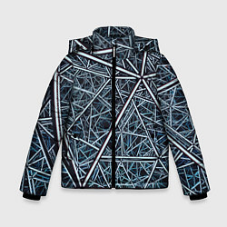 Зимняя куртка для мальчика Абстрактное множество технологичных связей