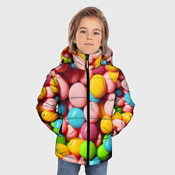 Куртка зимняя для мальчика Много ярких конфет, цвет: 3D-черный — фото 2