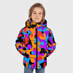 Куртка зимняя для мальчика Абстракция - благородные цвета, цвет: 3D-черный — фото 2