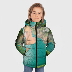 Куртка зимняя для мальчика Карта Земли, цвет: 3D-светло-серый — фото 2