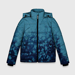 Куртка зимняя для мальчика Абстракция синий, цвет: 3D-черный