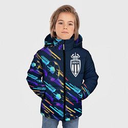Куртка зимняя для мальчика Monaco градиентные мячи, цвет: 3D-черный — фото 2