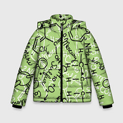 Куртка зимняя для мальчика Химия в хаосе, цвет: 3D-светло-серый
