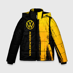 Куртка зимняя для мальчика Volkswagen - gold gradient: по-вертикали, цвет: 3D-черный
