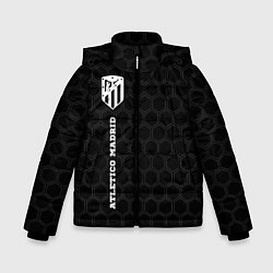 Куртка зимняя для мальчика Atletico Madrid sport на темном фоне: по-вертикали, цвет: 3D-черный