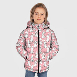 Куртка зимняя для мальчика Зайчики паттерн, цвет: 3D-черный — фото 2