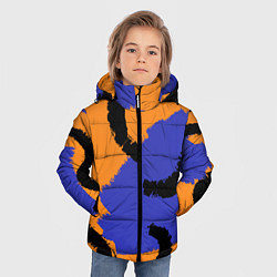 Куртка зимняя для мальчика Абстрактные крупные полосы, цвет: 3D-светло-серый — фото 2
