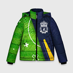Куртка зимняя для мальчика Liverpool football field, цвет: 3D-черный