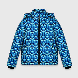 Куртка зимняя для мальчика Объёмные геометрические фигуры, цвет: 3D-черный