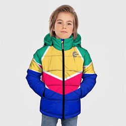 Куртка зимняя для мальчика FIRM ретро раскраска, цвет: 3D-красный — фото 2