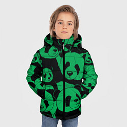 Куртка зимняя для мальчика Panda green pattern, цвет: 3D-черный — фото 2