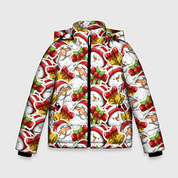 Куртка зимняя для мальчика Новогодний праздник, цвет: 3D-красный