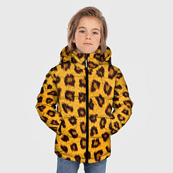 Куртка зимняя для мальчика Текстура леопарда, цвет: 3D-черный — фото 2