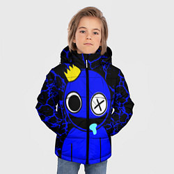 Куртка зимняя для мальчика Радужные друзья - персонаж Синий, цвет: 3D-черный — фото 2