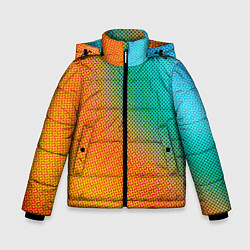 Куртка зимняя для мальчика Полутоновый градиент - текстура, цвет: 3D-красный