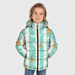 Куртка зимняя для мальчика Новогодние берёзки, цвет: 3D-черный — фото 2