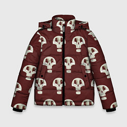 Куртка зимняя для мальчика Узор улыбающиеся черепочки, цвет: 3D-красный