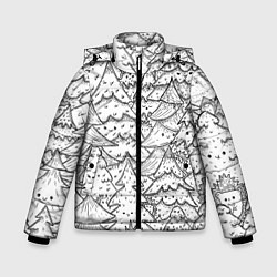 Зимняя куртка для мальчика Раскраска ежи в еловом лесу