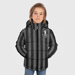Куртка зимняя для мальчика Форма Уэнсдей Аддамс Nevermore academy, цвет: 3D-красный — фото 2