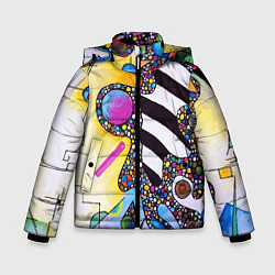 Куртка зимняя для мальчика Василий Кандинский Абстрактная композиция, цвет: 3D-красный