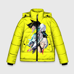 Куртка зимняя для мальчика Дэвид, Люси и Ребекка - Cyberpunk Edgerunners, цвет: 3D-светло-серый