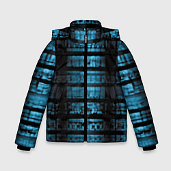 Зимняя куртка для мальчика Голубая абстракция