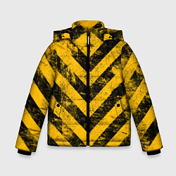 Зимняя куртка для мальчика WARNING - желто-черные полосы
