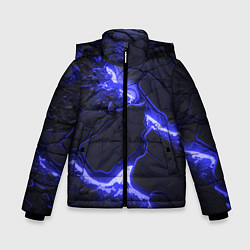 Зимняя куртка для мальчика Красивая синяя неоновая лава