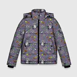 Зимняя куртка для мальчика Енотики паттерн