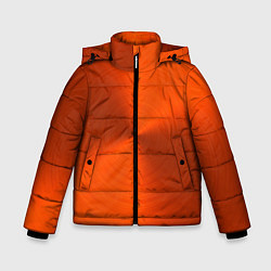 Зимняя куртка для мальчика Оранжевый волнообразный дисковый узор