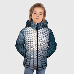 Куртка зимняя для мальчика Кольчуга доспехи среднивековья, цвет: 3D-черный — фото 2