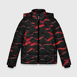 Зимняя куртка для мальчика Красный неон и плиты