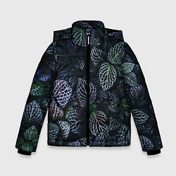 Зимняя куртка для мальчика Паттерн из множества тёмных цветов
