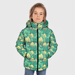 Куртка зимняя для мальчика Камуфляж деревья двуцветный, цвет: 3D-светло-серый — фото 2