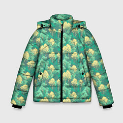 Зимняя куртка для мальчика Камуфляж деревья двуцветный