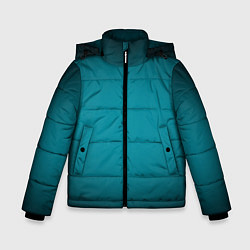 Куртка зимняя для мальчика Темно-бирюзовый градиент, цвет: 3D-черный