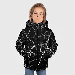 Куртка зимняя для мальчика Треснувшая текстура, цвет: 3D-красный — фото 2