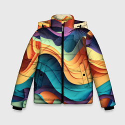 Куртка зимняя для мальчика Цветной рельеф, цвет: 3D-светло-серый